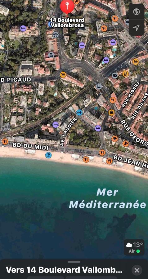 Luxurious Studio In Cannes 450M From Sea With Terrace And Air Conditioning And Private Parking Exterior foto