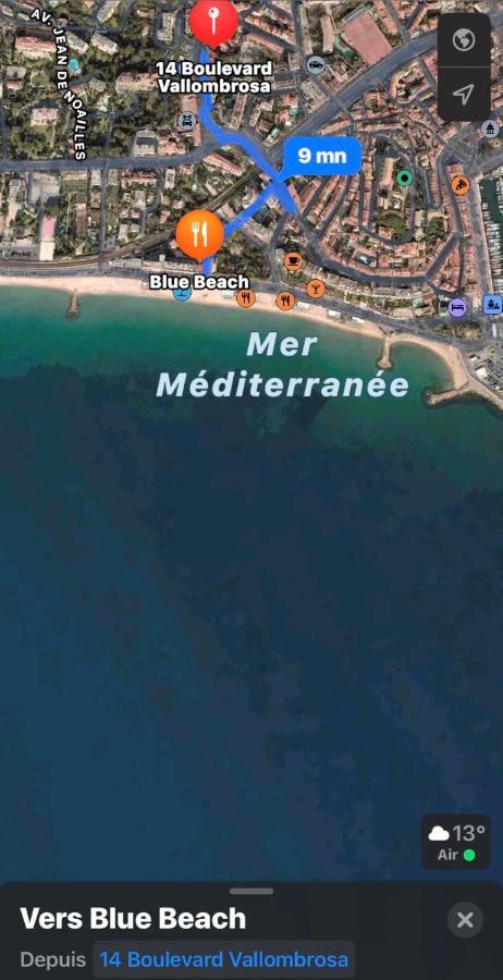 Luxurious Studio In Cannes 450M From Sea With Terrace And Air Conditioning And Private Parking Exterior foto